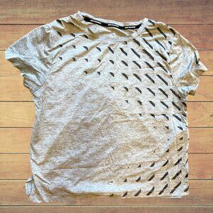 Nike Dri Fit Running Grey Short Sleeve Shirt Women Size Small